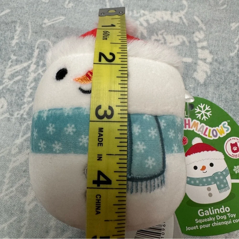 Squishmallows Snowman Dog Toy - White and Blue
